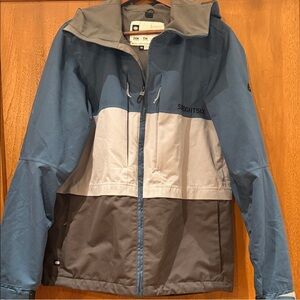 686 Men's Ski & Snowboard Jacket - Blue, Gray, and White